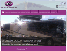 Tablet Screenshot of dreamcatchercoaches.com